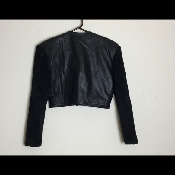 KAREN OKADA Vintage Cropped Leather Fringe Jacket - Picture 2 of 5